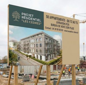 Panneau de chantier BTP sur mesure